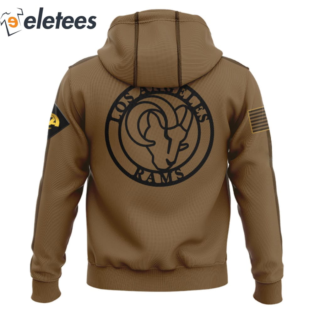 Rams Salute To Service Veterans Day Brown Hoodie