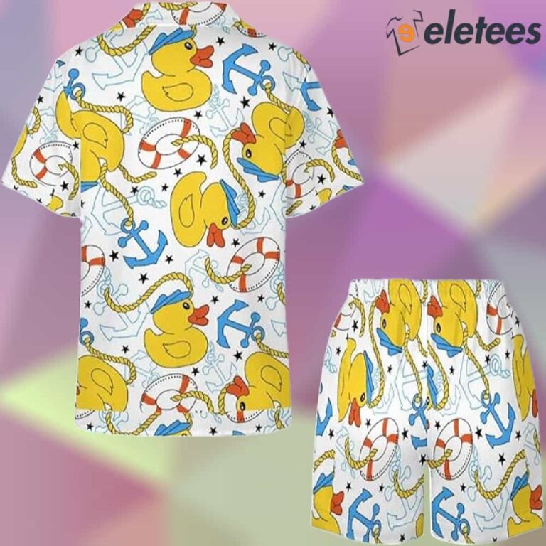 Rubber Ducks Ring Anchors Pajama Set
