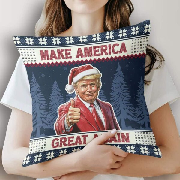 Make America Great Again Funny Trump Christmas Pillow